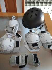 Protetores novos de patins, skate ou trotinete