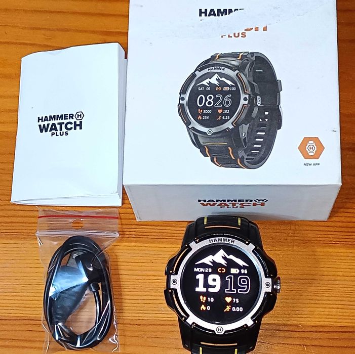 Hammer Watch Plus smartwatch sprawny używany zestaw