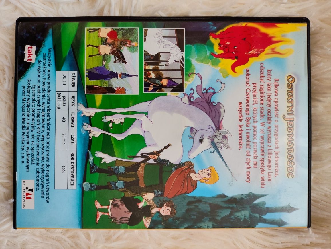 płyta DVD filmy ostatni jednorożec