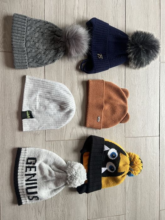 Шапки дитячі , набір дитячі шапки з хомутиком , зима осінь