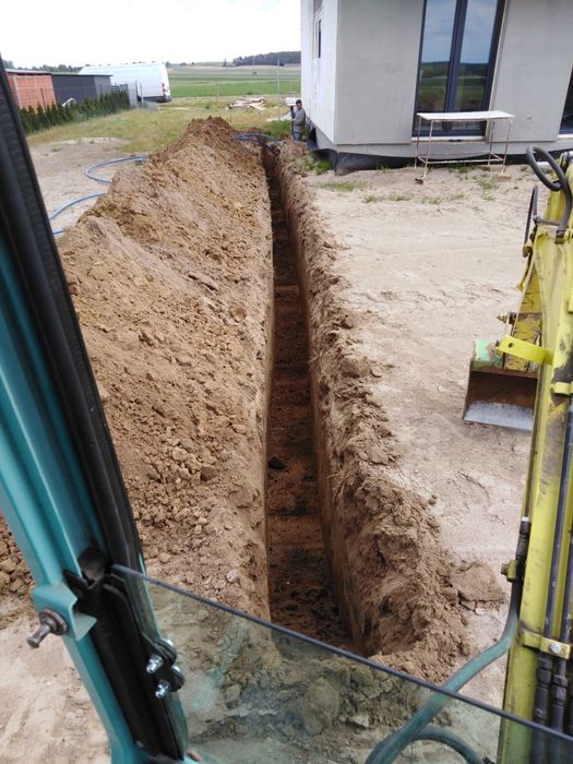 Usługi minikoparka koparką wykopy