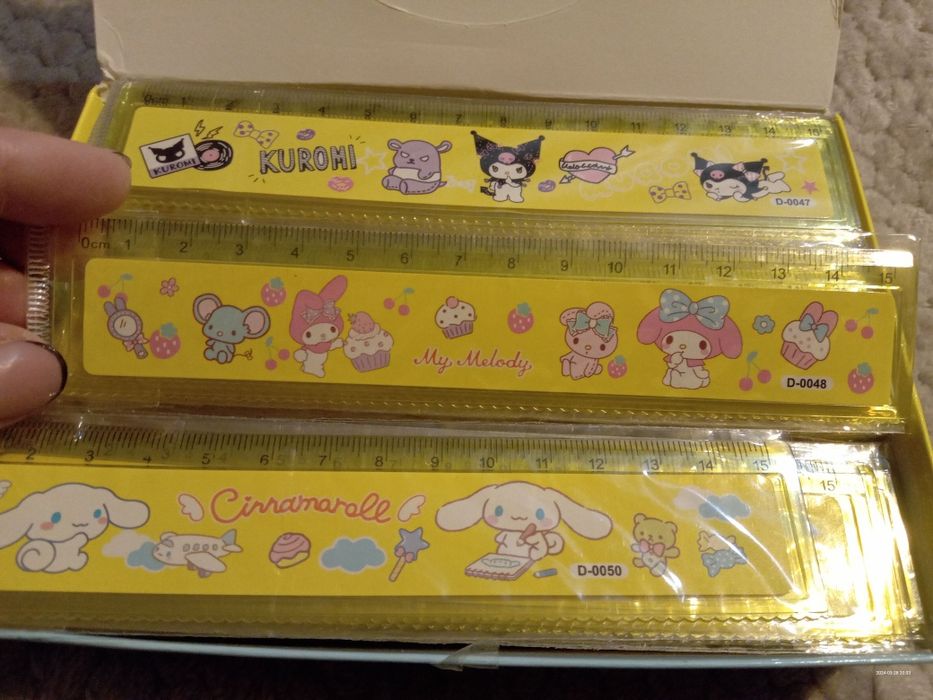 Linijka kuromi cinnamoroll my melody