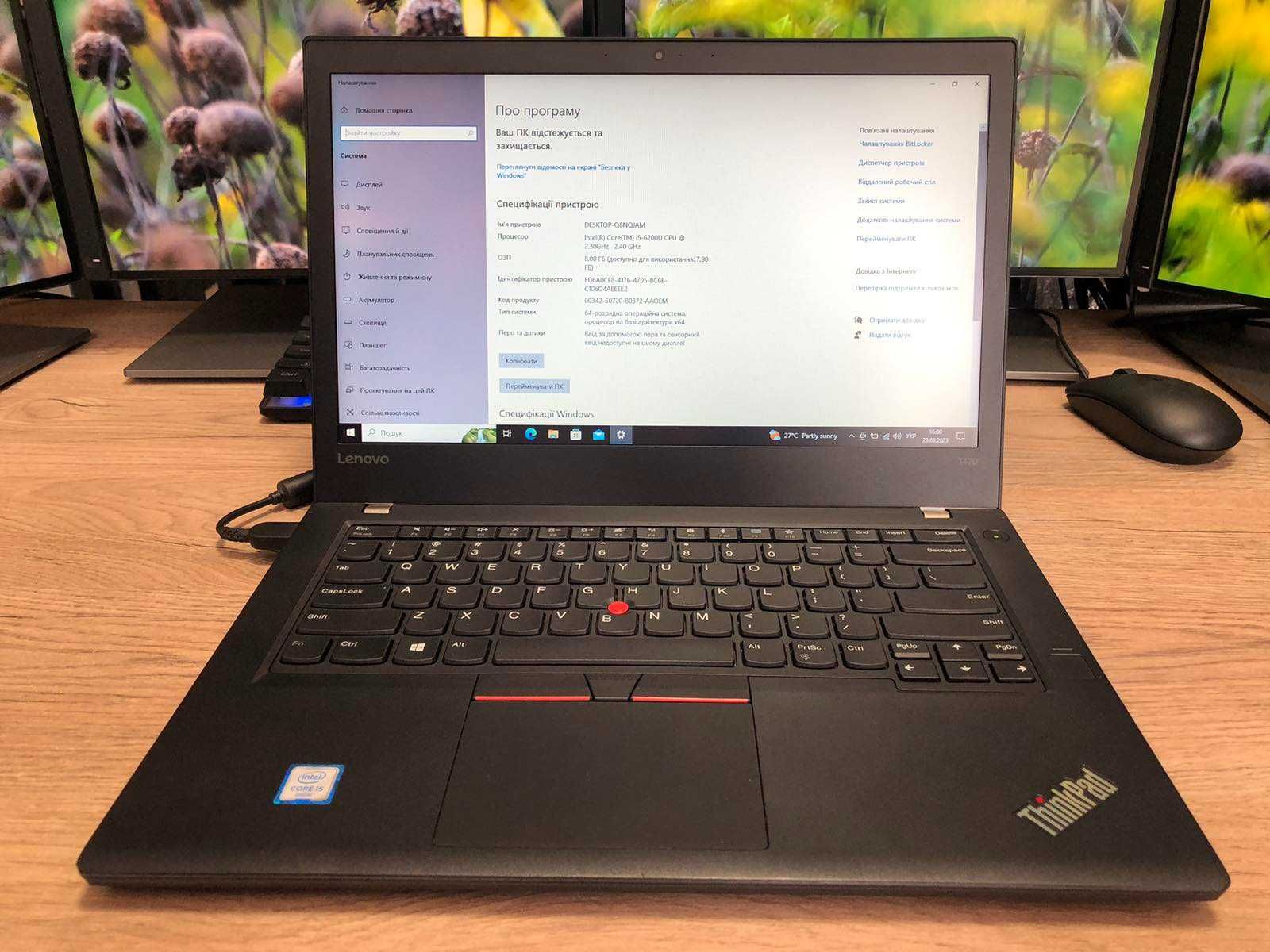 Гарантия! Lenovo ThinkPad T470 | i5-6200u | 16Gb | SSD 512Gb