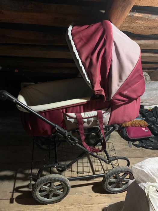 Коляска + гойдалка дитяча (металева, складана)