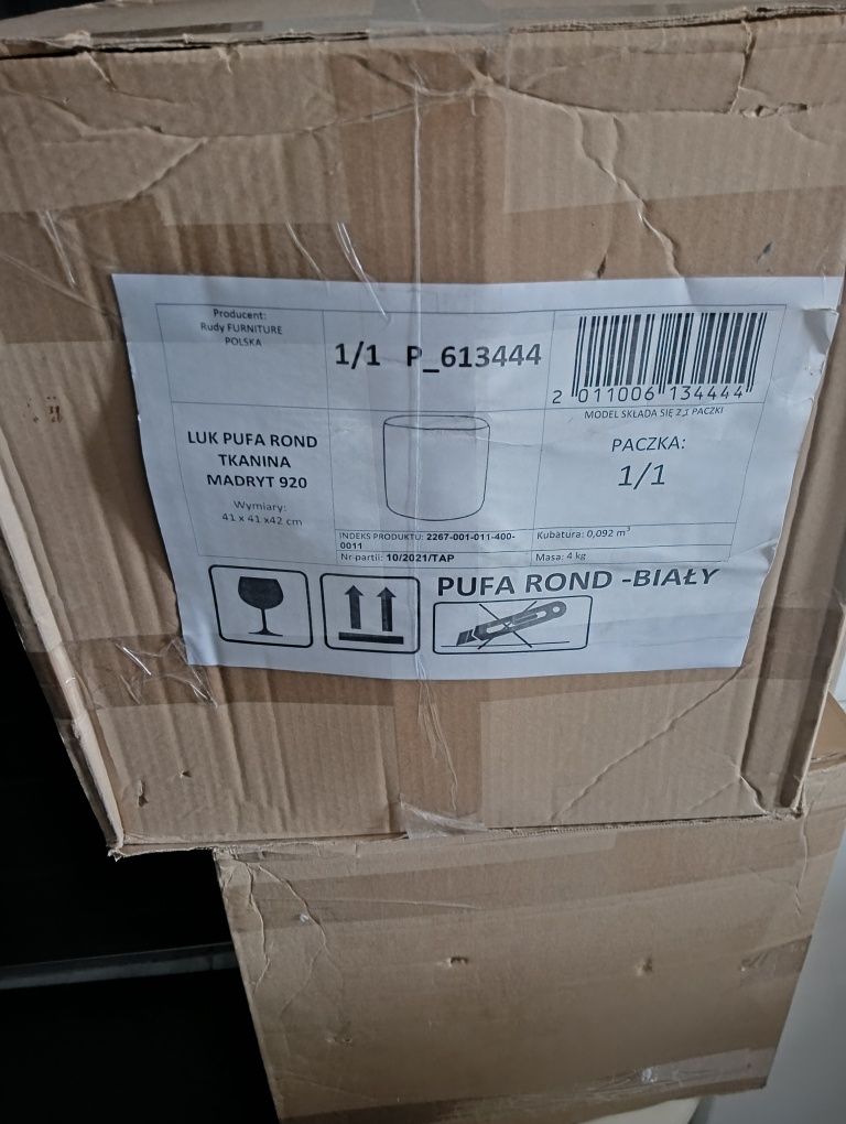 Luk pufa rond tkanina Madryt 920