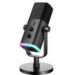 Microfone Dinâmico FIFINE XLR/USB RGB Podcast e Streaming PS4/PS5/PC