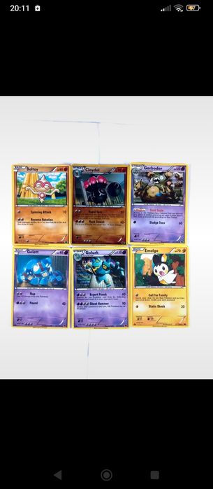 21 cartas Pokémon
