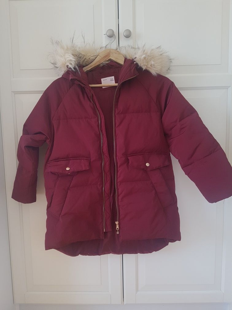 Kurtka puchowa, zimowa dziewczęca ZARA, wzrost 140 cmKIDS rozmiar 140