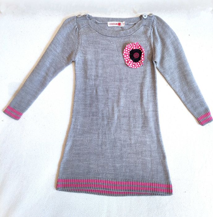 zestaw ubrań dla dziewczynki r.110/116-2xspodnie,3xbluzki,bluza,sweter