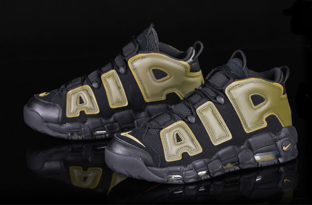 NIKE AIR More Uptempo '96 czarno-zielone rozm, 45,5