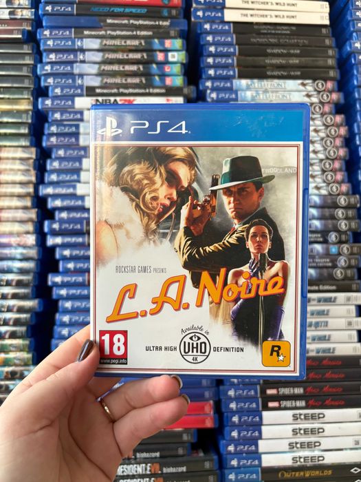 Гра L.A. Noire на ps4, диск з грою на пс 4, ліцензія