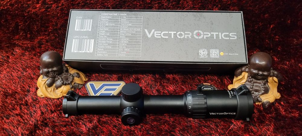 Mira  profissional para caça.  CONSTANTINE  1-10×24. Nova 350euros