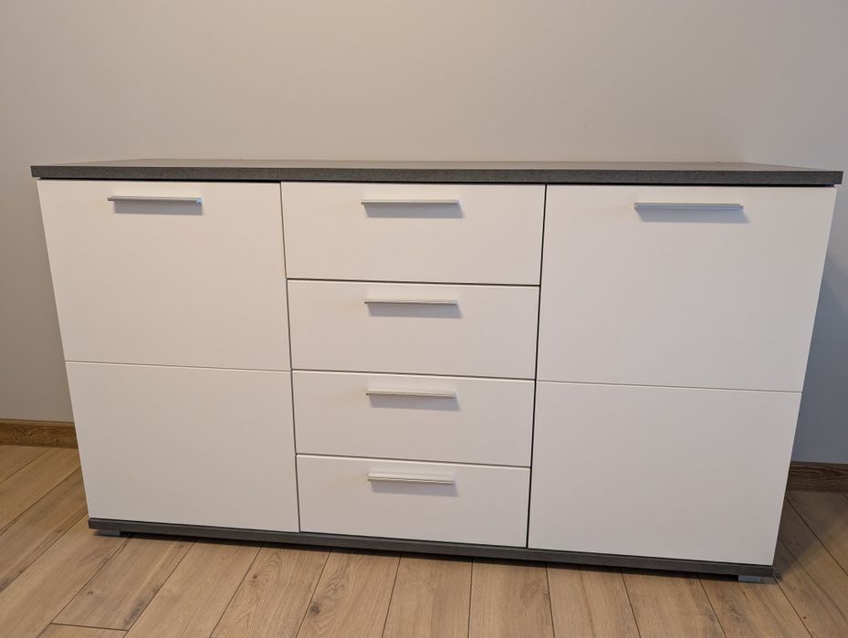 Biało szara komoda Agata Meble