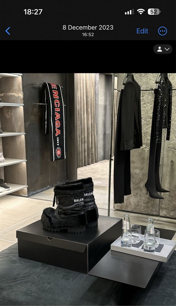 Balenciaga оригінал alaska boots / хутряні чоботи луноходи мунбути
