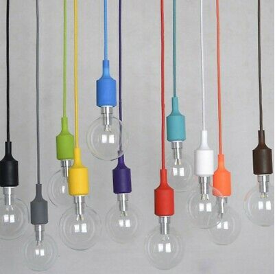 Candeeiros varias cores suspenso para lâmpada LED E27