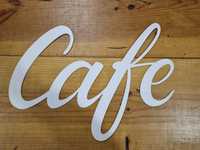 Lettering Cafe em acrílico