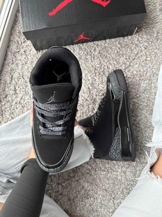 Мужские кроссовки Nike Jordan 3 "Black Cat 2063" Размеры 40-45
