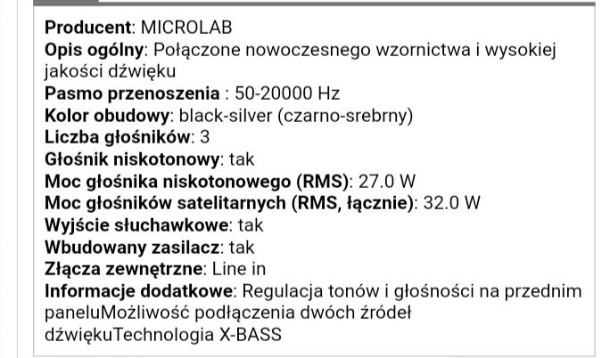 Głośniki Mikrolab 2.1 M880