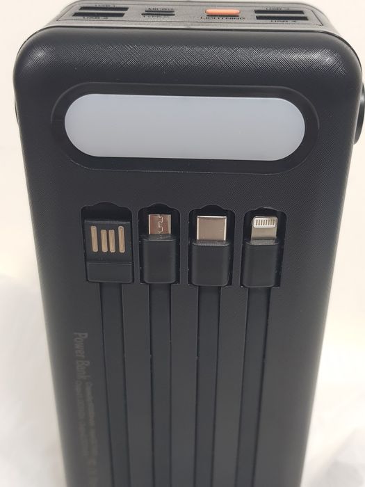 Повербанк 60000 mAh з фонарем та сонячної панелі