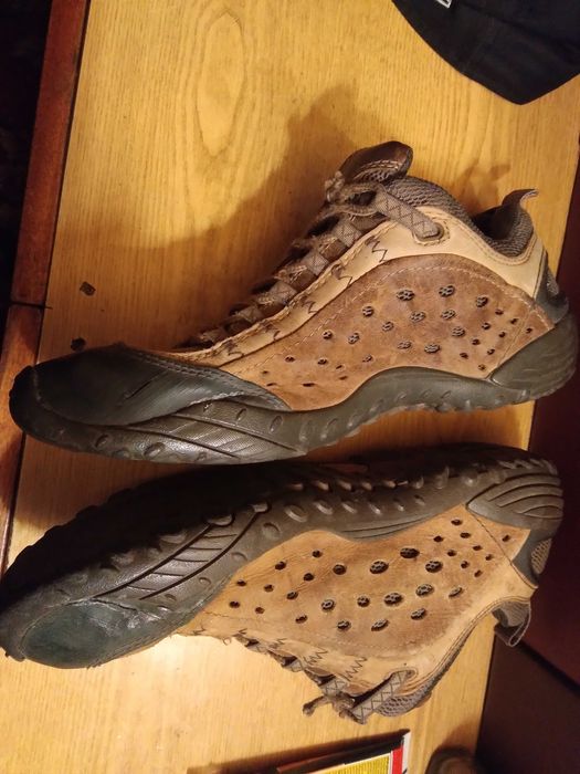 Мужские кожаные  трекинговые кроссовки  merrell / осень-весна