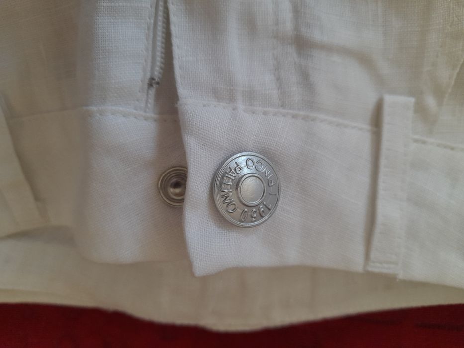 Conjunto calças (linho) e t-shirt algodão I Pinco Pallino -7/8 anos