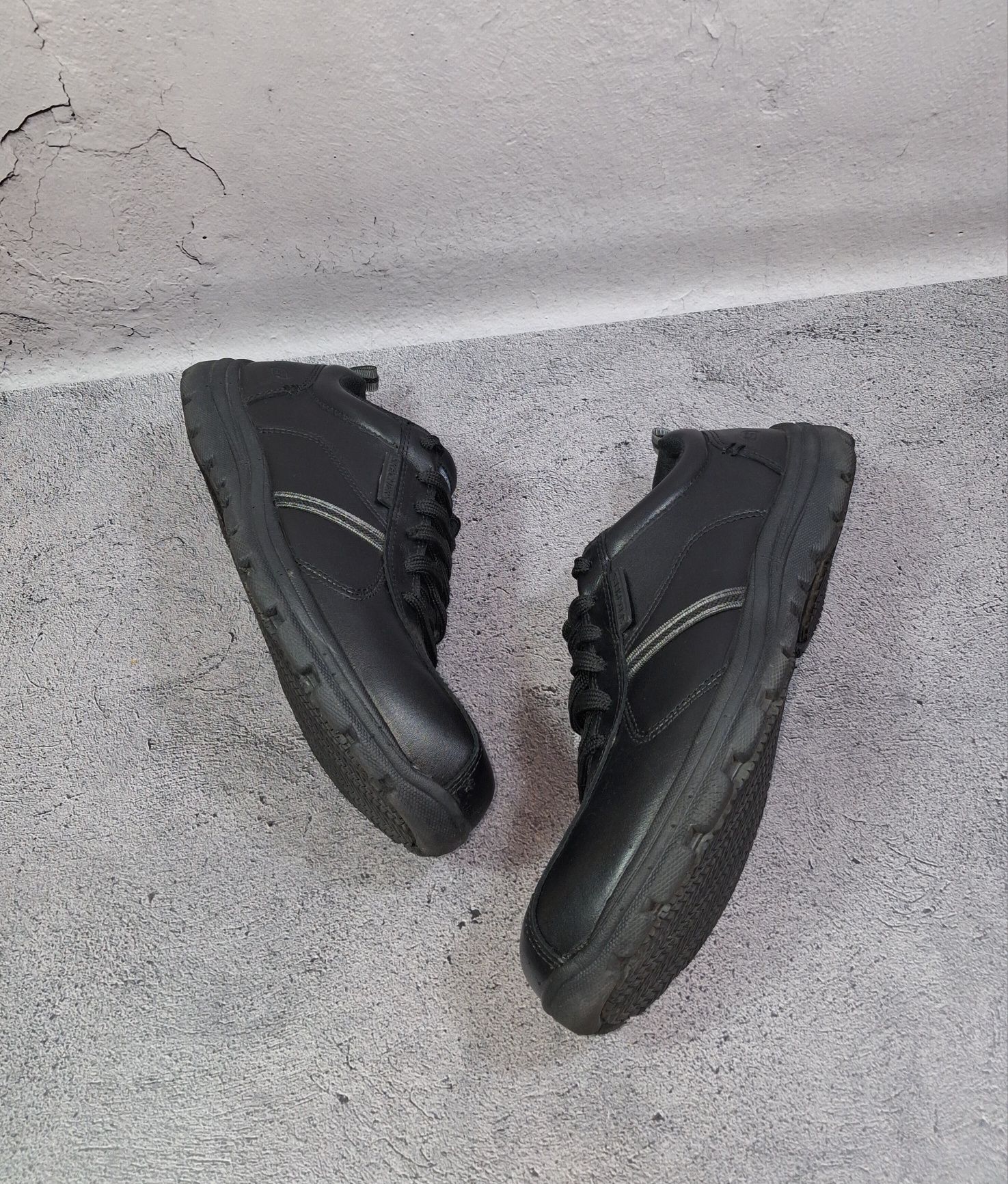 Кроссовки Skechers Work кожаные ботинки мужские черные