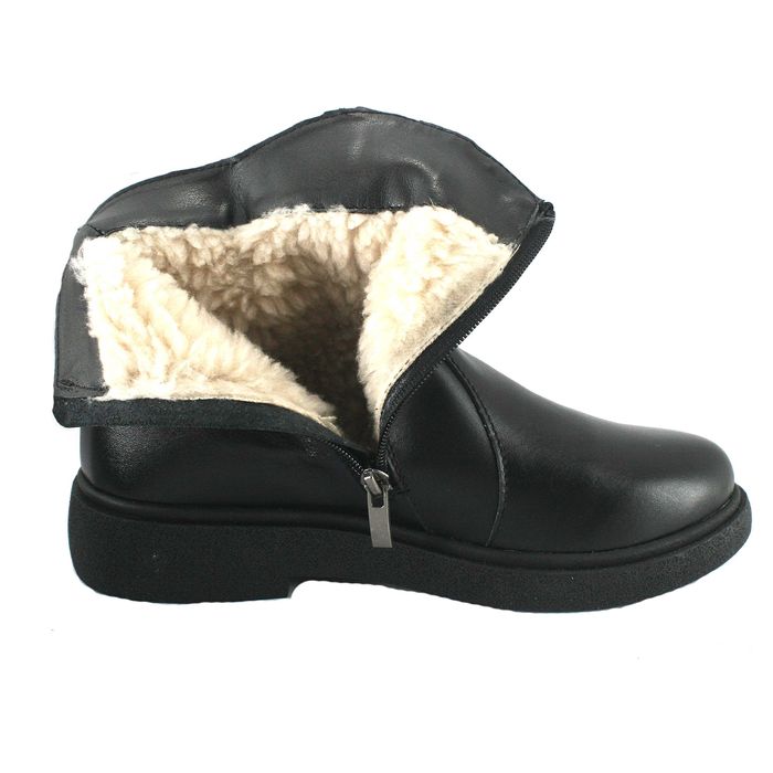 Зимові черевики жіночі напівчобітки на блискавці з натуральної шкіри
