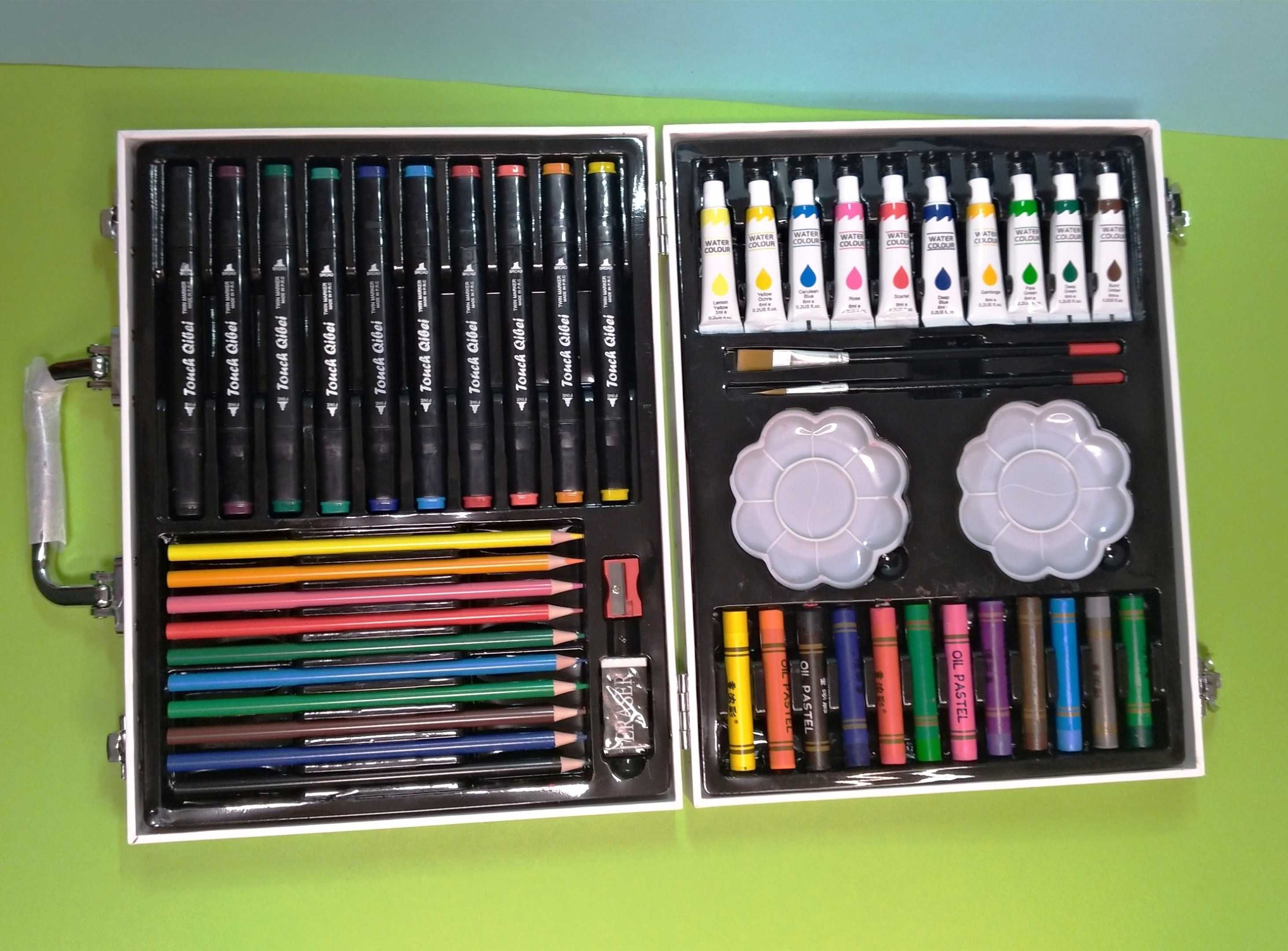 Набор для рисования карандаши краски маркеры 48 предметов