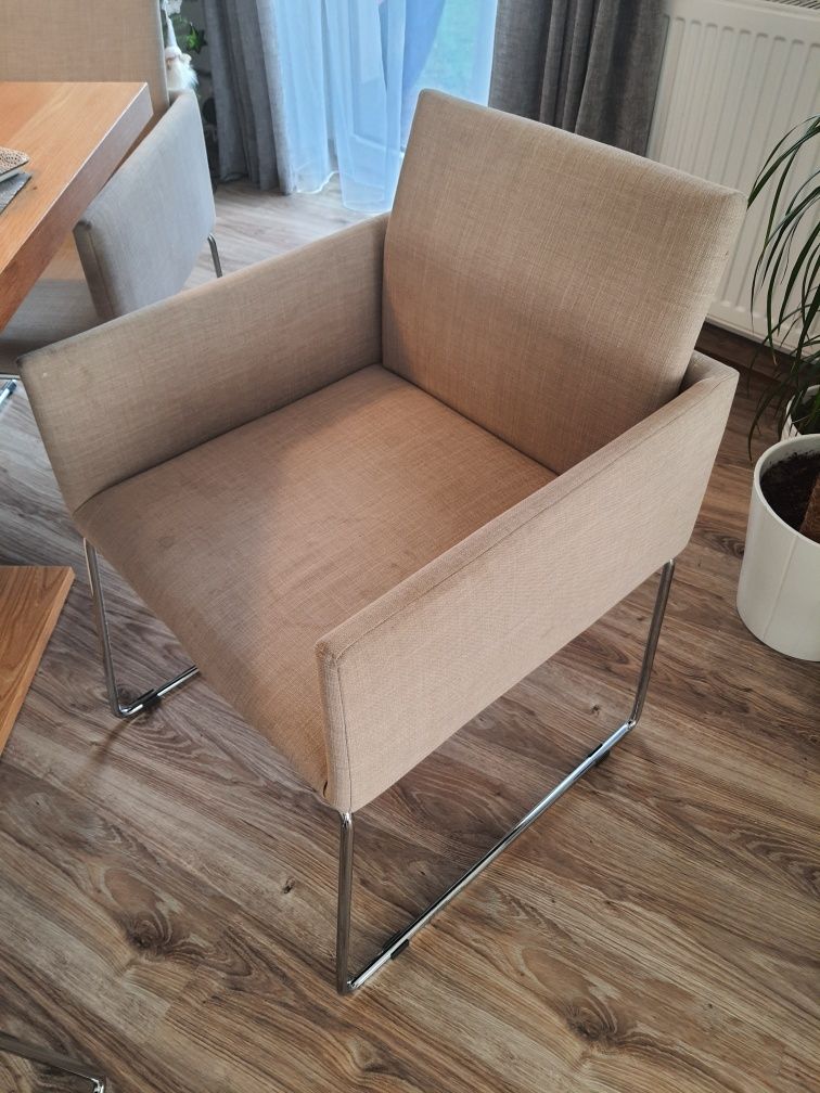 Krzesła, krzesło do salonu, biura, komplet 8 szt. materiał, nowoczesne