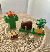 Klocki Lego duplo niedźwiadek miś budowlane kwiatki