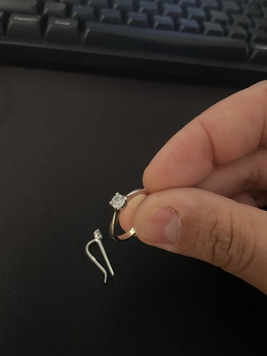 Серебро, кільце та сережки