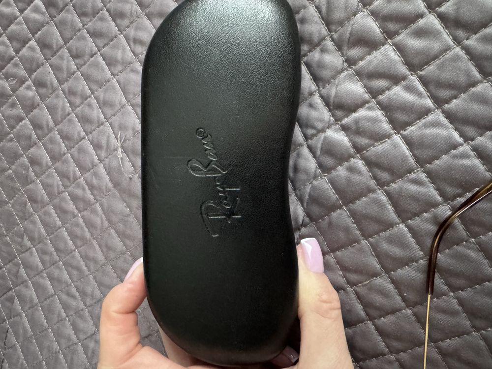 Okulary RayBan RB 6489 zerówki unisex 58 L złote pilotki