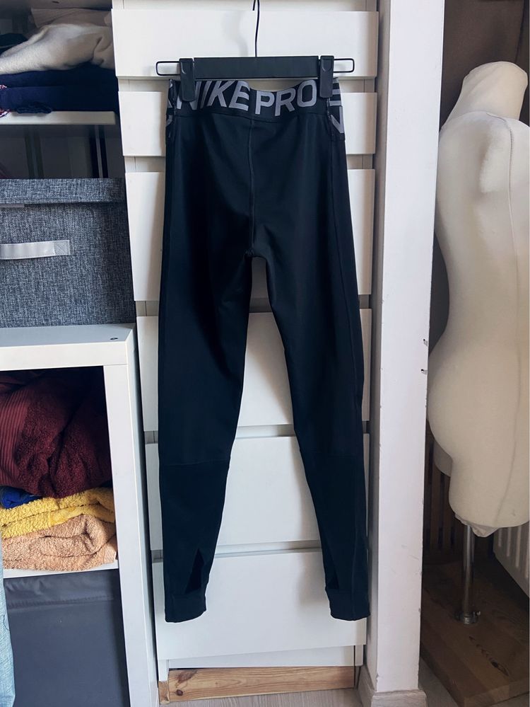 Legginsy Nike pro XS dry fit wysoki stan wycięcia podwójna guma