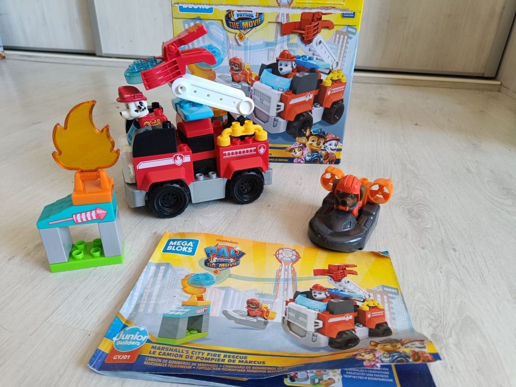 Mega Blocks klocki Psi Patrol wóz strażacki Marshall Zuma GYJ01