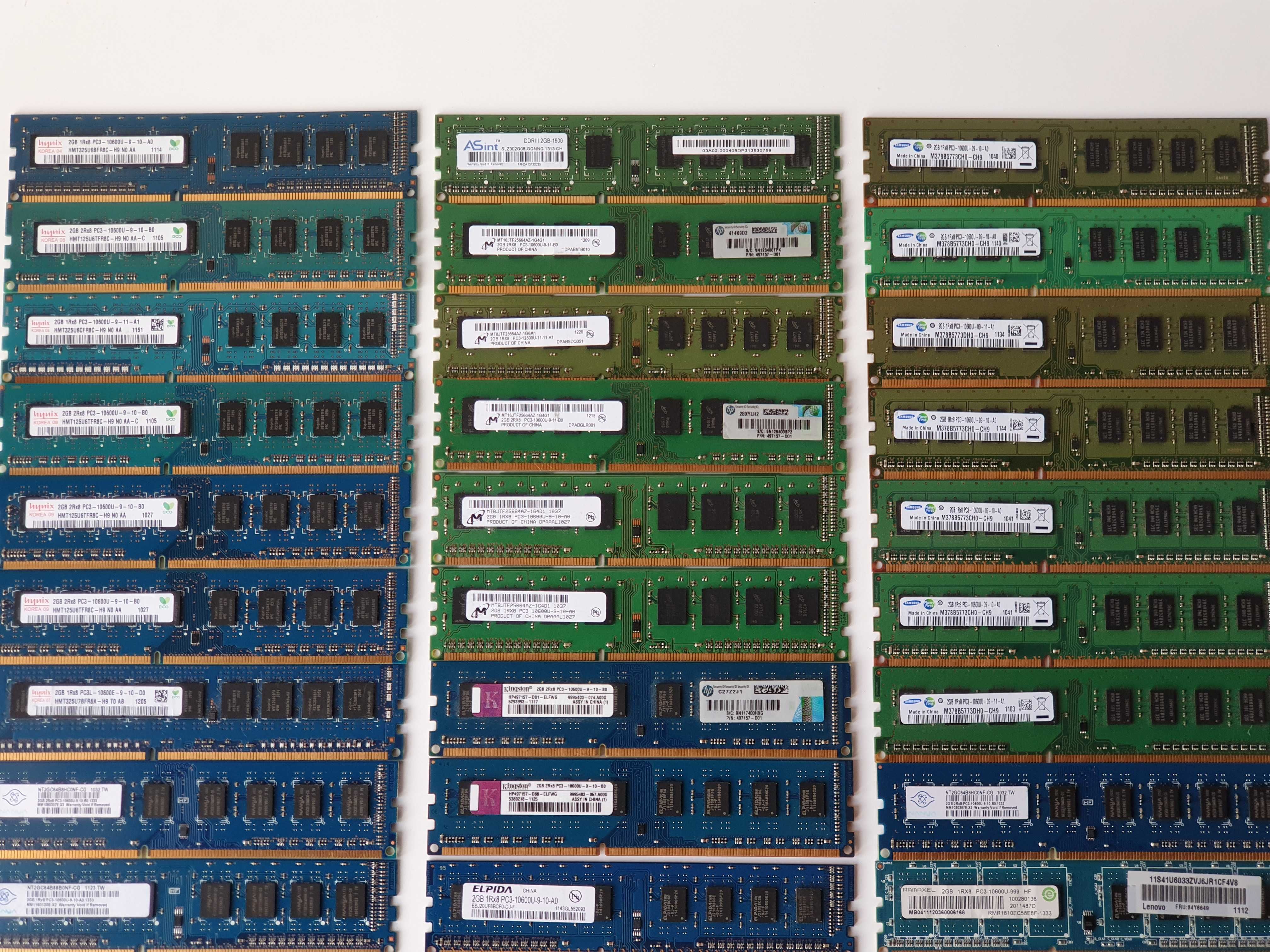 ddr3  2gb 1rx8 pc3-10600u-9-10-a0
