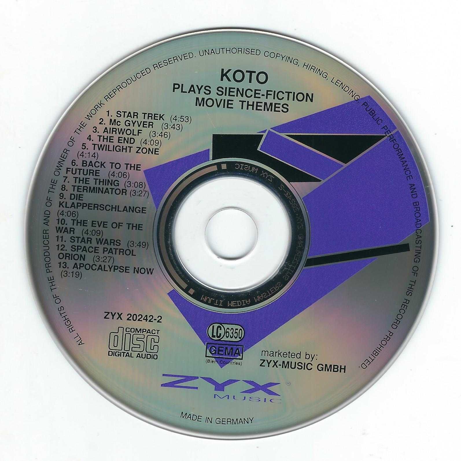 CD Koto - ...Plays Science-Fiction Movie Themes (1993) (ZYX Music)