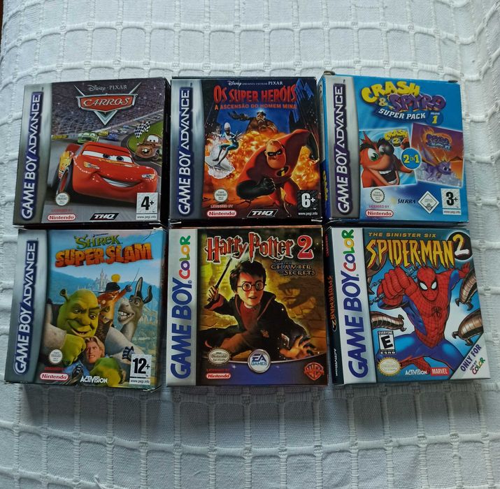 Lote CAIXAS + MANUAIS Game Boy Color e Game Boy Advance