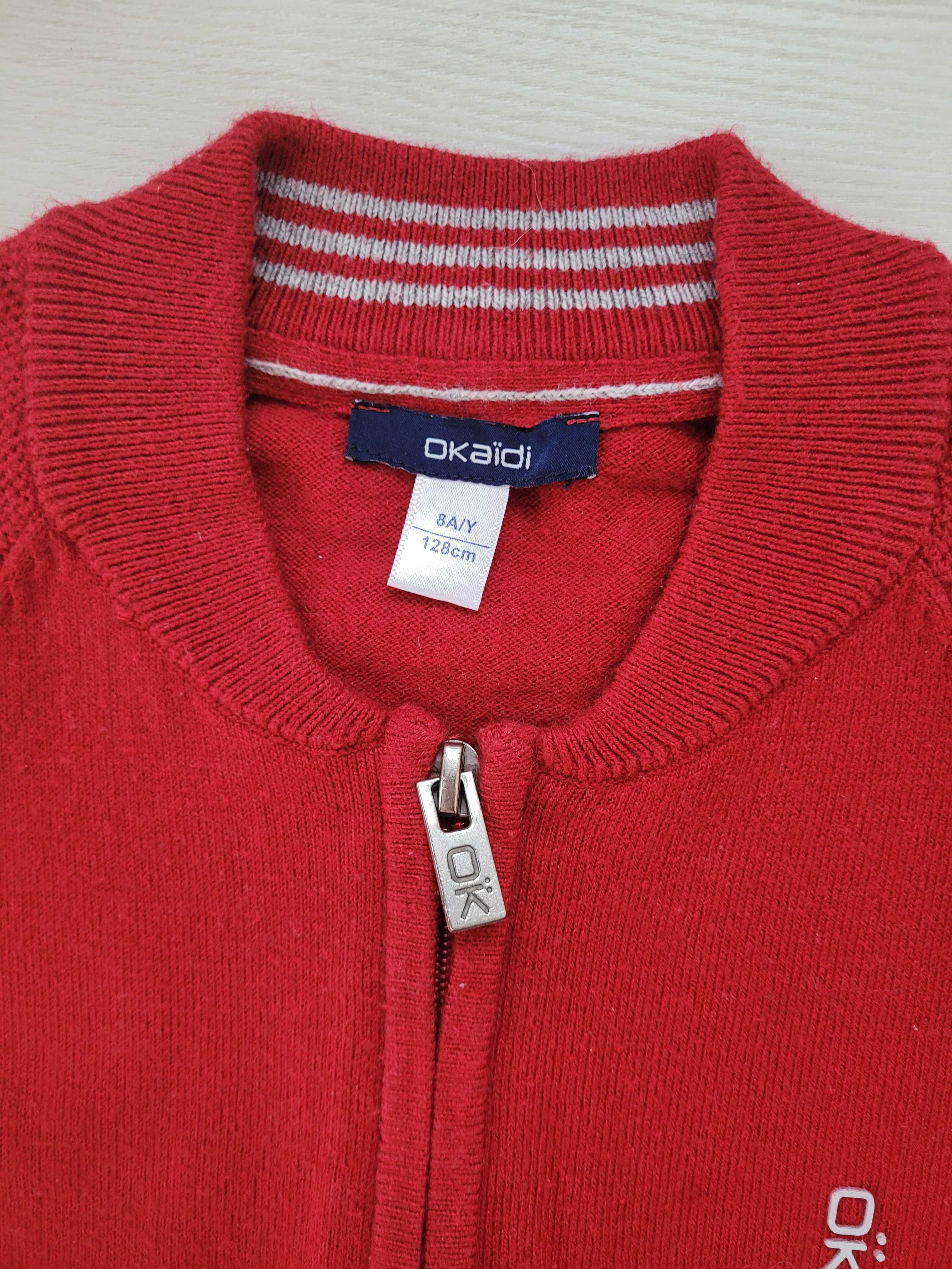 czerwony sweterek rozpinany OKAIDI 8 128