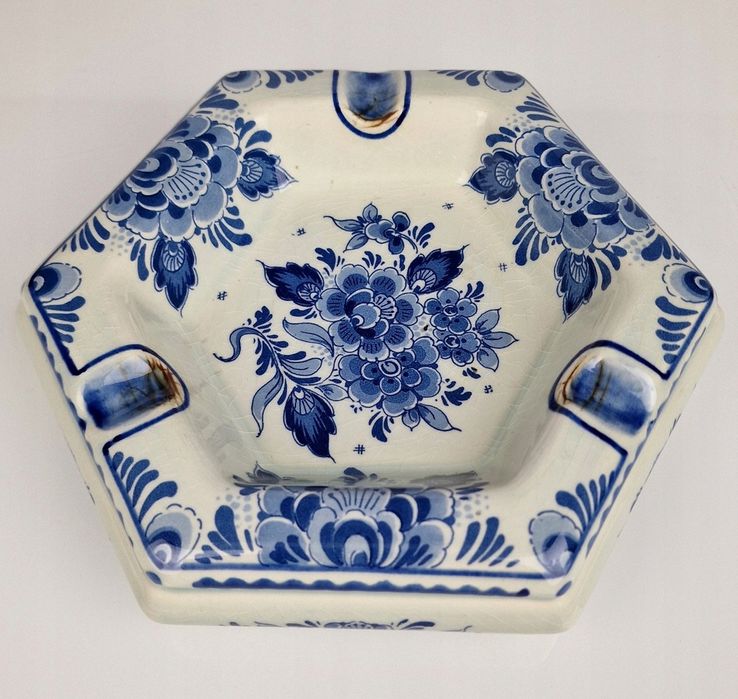 Duża Popielnica Delfts Handwerk Holland Aag