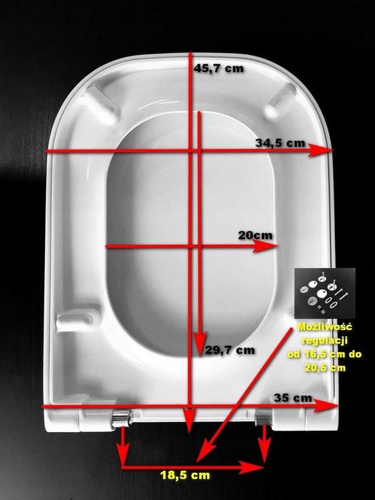 Deska sedesowa wc do ROCA GAP wolnoopadająca twarda antybakteryjna MKW