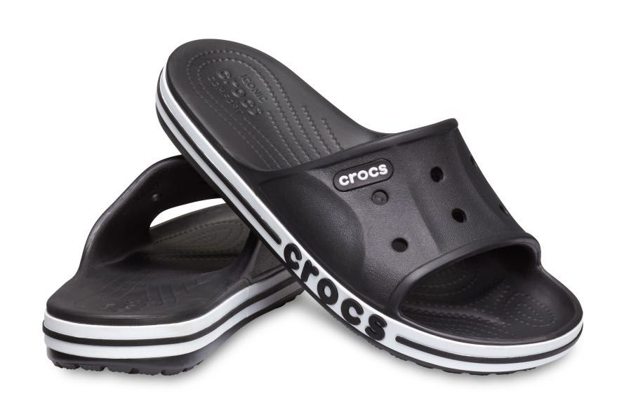 Стильні шльопанці Crocs Bayaband Slide 41-42 Black/White 205392 m8/w10