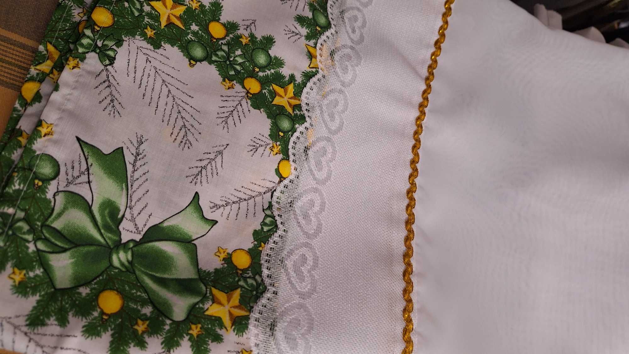 dekoracje firanka lambrekin świateczny 260/60 cm +choinka