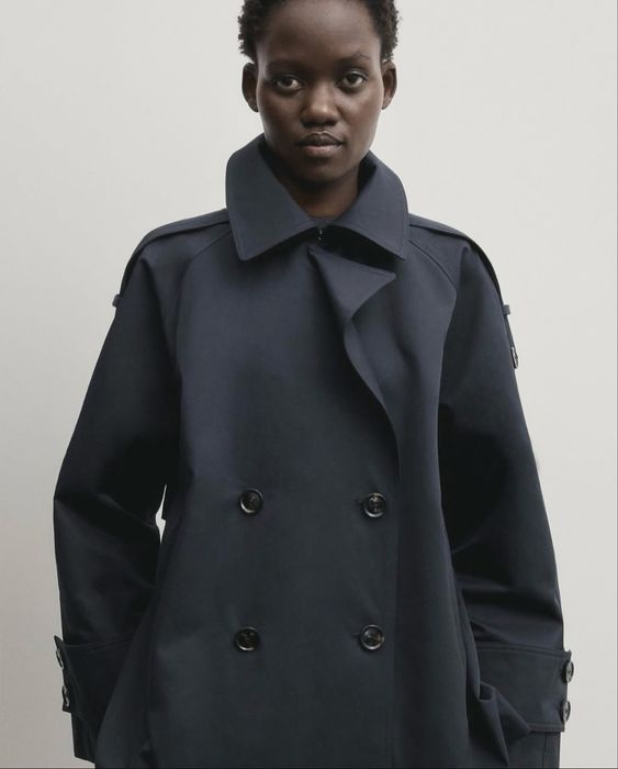 Тренч веорочений Massimo dutti,р.L