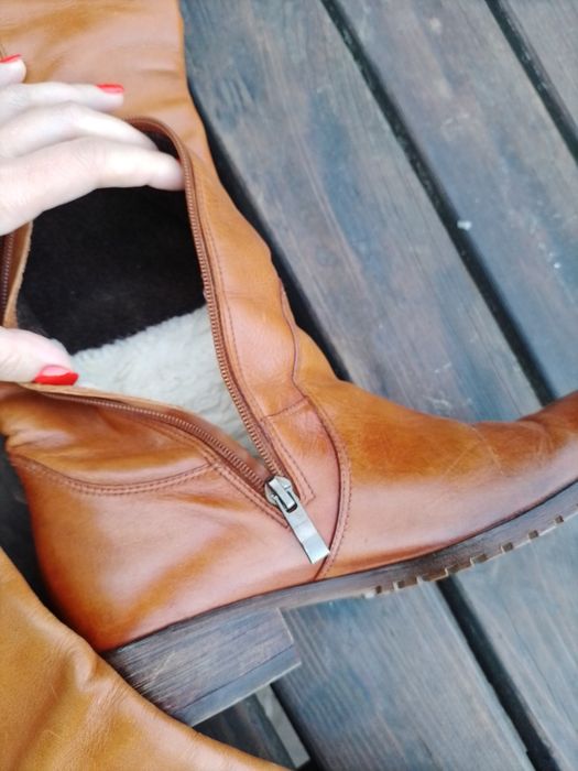 Сароги-ботфорты, р.38, кожаные (Италия)