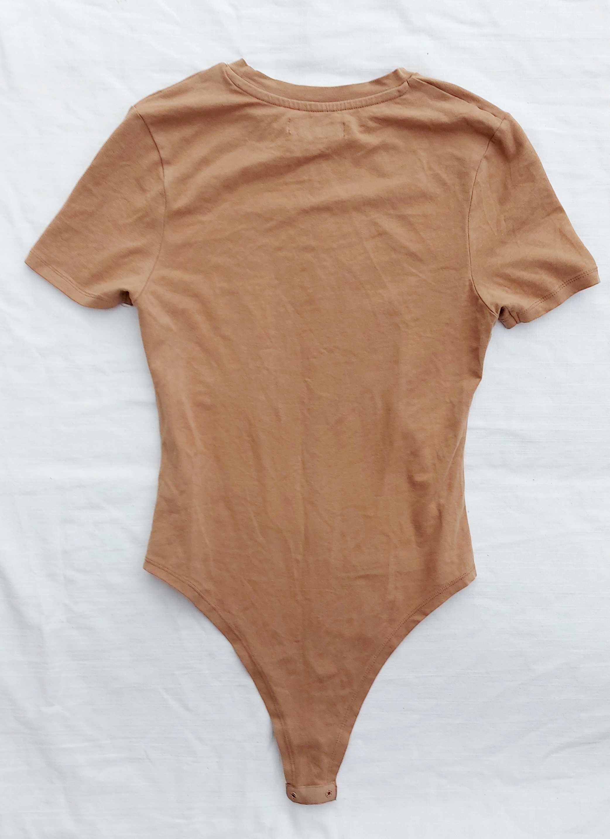 XS S body primark karmelowe beżowe cappucino basic total look