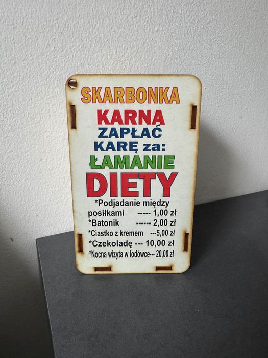 Skarbonka za podjadanie z kłódką