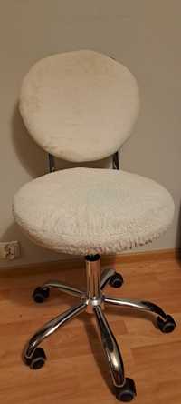 Fotel/Krzesło biurowe obrotowe na kółkach PANDA, białe