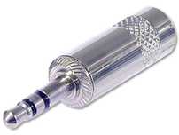 SK JC-30650 - Złącze JACK 3,5mm 1/8" TRS stereo wtyk (srebrne)