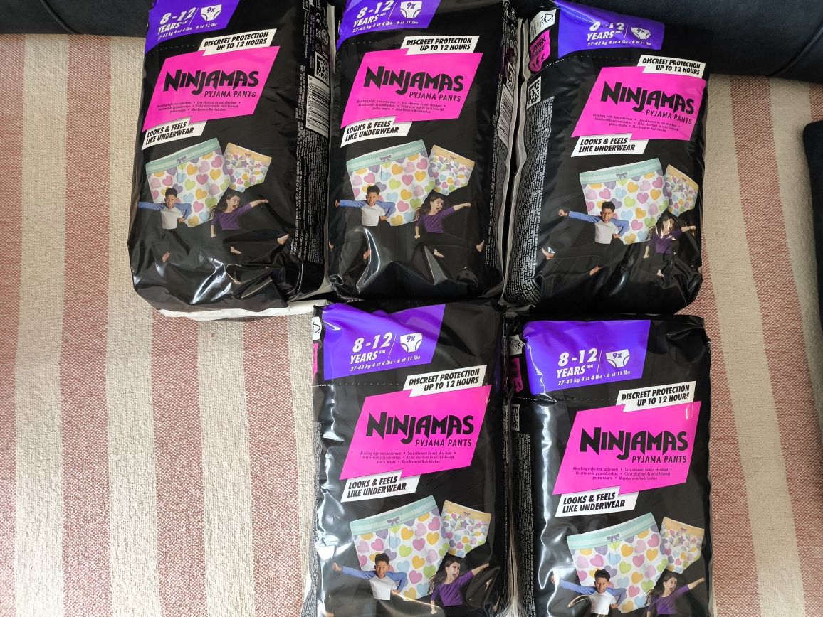 Pampers Ninjamas Pyjama Pants 8-12 lat 5 opakowań po 9szt