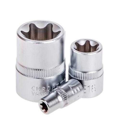 Alloid. Набор головок торкс 1/4"-3/8"-1/2"DR, Е4-Е24, 14 предметов